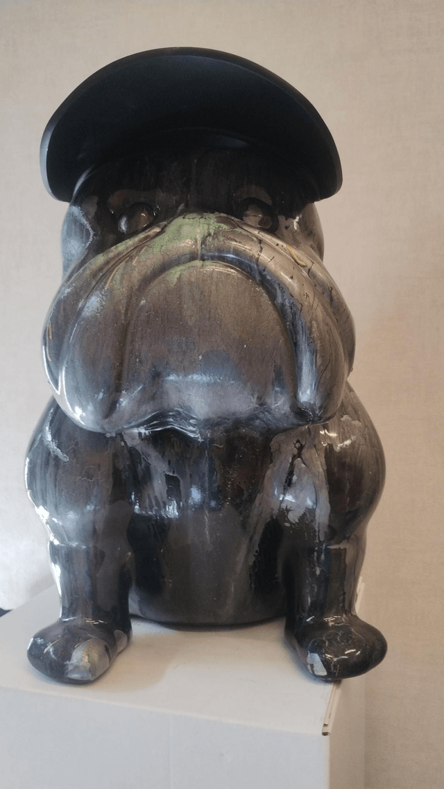 French Buldog with Cap Petronas AMG by Eric Evrard 1/1
