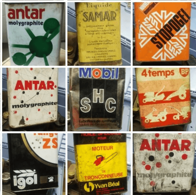 Vintage olieblik